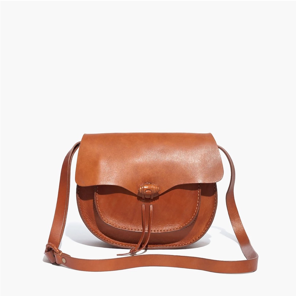 Madewell Savannah Saddlebag Brown Leather Purse